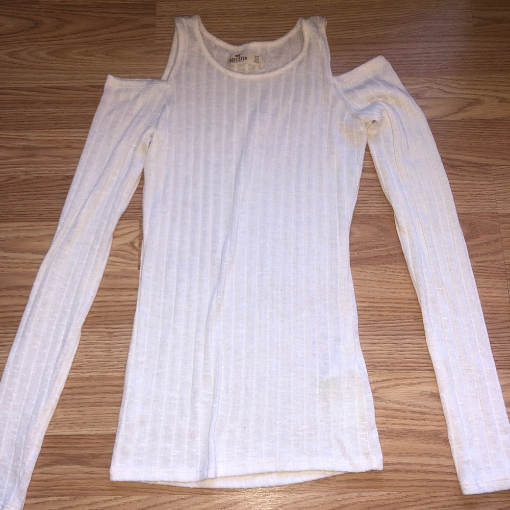 Long sleeve white Hollister shirt